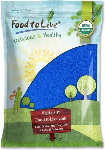 Miniatura 9 de Polvo de espirulina azul orgánico, 8 onzas, sin OMG, extracto de algas azul verdoso puro crudo, vegano, no irradiado, ideal para jugos, licuados