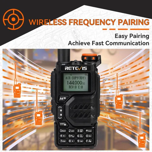 Miniatura 5 de Retevis RA79 (actualización para radio Jamón UV 5R 3rd), radio bidireccional de doble banda, soporte Chirp, NOAA, radio AM/FM portátil, Walkie