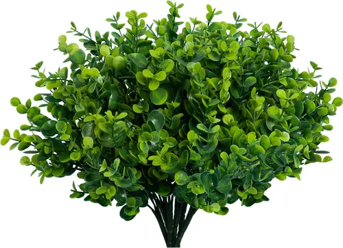 Miniatura 10 de Lnoicy - 24 piezas de flores artificiales para exteriores, decoración de flores de plástico, arbustos de flores falsas resistentes a los rayos UV