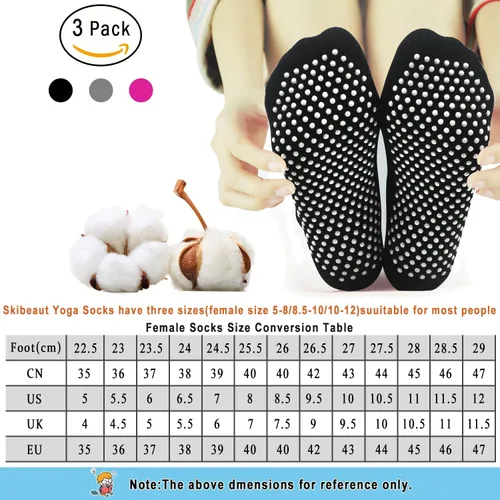 Miniatura 5 de Calcetines antideslizantes para pilates, ballet, yoga, para mujer