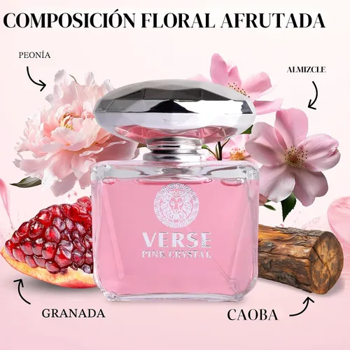 Miniatura 2 de Verse Pink Crystal Eau De Parfum para Mujer - Notas Superiores de Granada, Yuzu y Acorde Helado - Notas de Fondo de Peonía, Loto, Magnolia, Ámbar