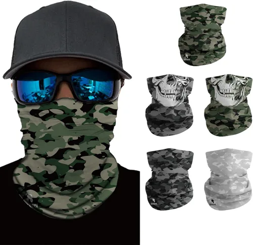 Miniatura 29 de Máscara facial para hombres y mujeres, protección solar UPF 30+, transpirable, bandana para motocicleta, senderismo, pesca