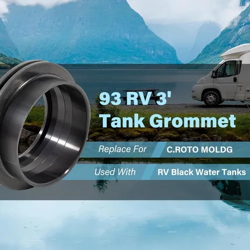 Miniatura 2 de Ojal de tanque de 3 pulgadas para tanque de agua negra de RV, diámetro de apertura de 3 pulgadas, diámetro exterior de 3-7/8 pulgadas, evita fugas