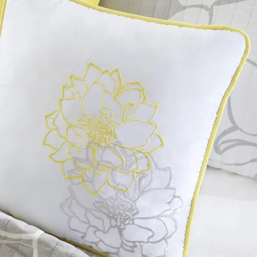 Miniatura 7 de Madison Park Lola Juego de colcha 100 % algodón, informal, floral, puntadas en canal, 365 días, ligero, colcha, almohadas decorativas, fundas, Lola