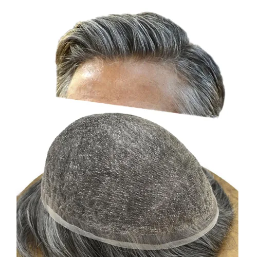 Miniatura 8 de PUNRU HAIR Completo Swiss Lace Toupee para hombres Sistema de cabello humano real Sistema de reemplazo de cabello humano para hombre Toupee