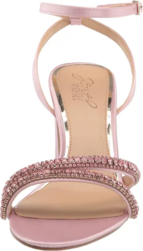 Miniatura 2 de Jewel Badgley Mischka Rosa - Sandalia de tacón con correas de piedras preciosas