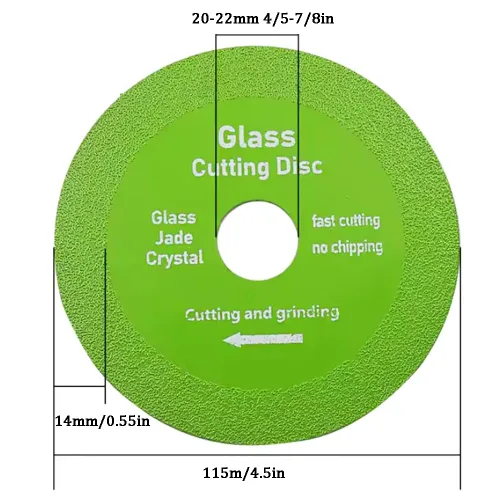 Miniatura 6 de Disco de corte de vidrio de 4.5 pulgadas, hoja de diamante para amoladora angular, 5 piezas de cortador de vidrio ultrafino para botellas, cerámica