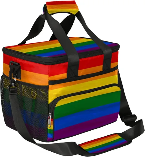 Miniatura 30 de Pardick Bolsa térmica suave con aislamiento de leopardo de galaxia para hombres y mujeres, lonchera grande a prueba de fugas, enfriador de playa