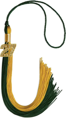 Miniatura 134 de Endea Graduation Borla de doble color con dije dorado (negro/oro brillante, 2022)