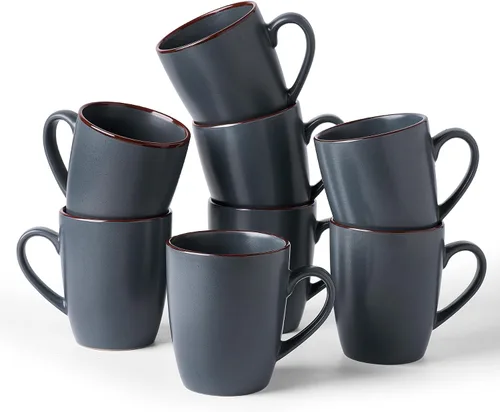 Miniatura 29 de famiware Venus - Tazas de café para 4, juego de tazas de 12 onzas, taza para beber con asa para café, té, cacao, leche, carbón