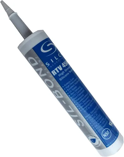 Adhesivo sellador de silicona transparente NSF FDA RTV de grado alimenticio 10.3 oz (1) (tubo de 10.3 onzas)