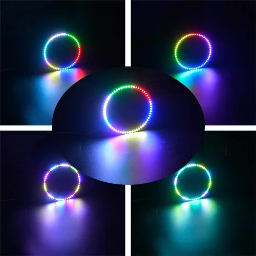 Miniatura 4 de 60 LEDs WS2812B 5050 RGB LED Anillo Lámpara Luz Direccionable Individual Full Dream Color DC5V con Mini Controlador
