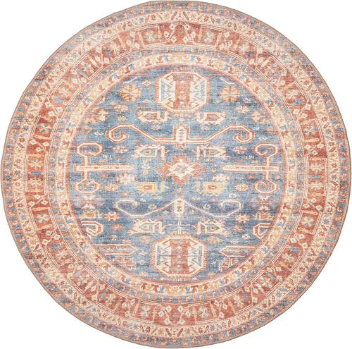 Miniatura 197 de GLN Rugs Traditional Collection - Alfombra de felpilla lavable a máquina, tradicional lavable, antideslizante, alfombra de felpilla de pelo corto
