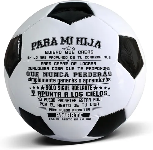 Miniatura 8 de Balón de fútbol tradicional tamaño 5, regalos para hija, hijo, nieto, regalos de fútbol inspiradores personalizados y atractivos