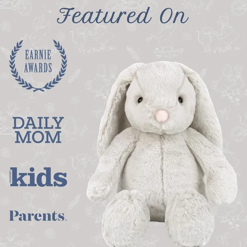 Miniatura 5 de MON AMI Sterling Bunny - Conejo de peluche de 13 pulgadas para niños y niñas, juguete de peluche suave, compañero para acurrucarse, decoración