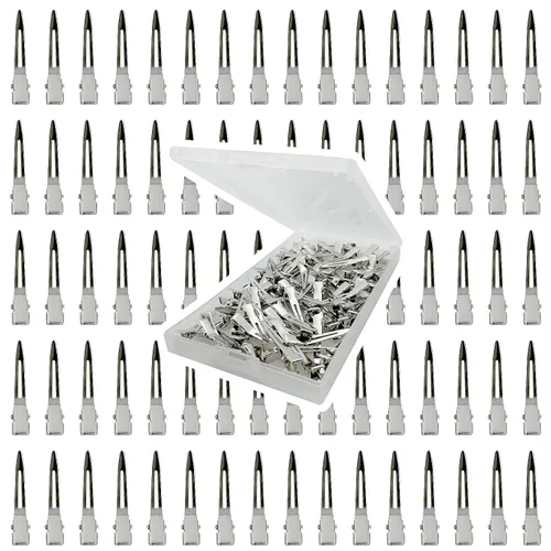 Miniatura 8 de HiJeaton 24 piezas de pinzas de metal con pico de pato para mujeres, para peinar y dividir el cabello, horquillas plateadas para cabello largo