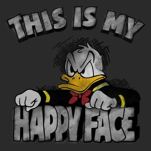 Miniatura 2 de Disney Mad Donald Duck Face - Camiseta para Hombres Adultos