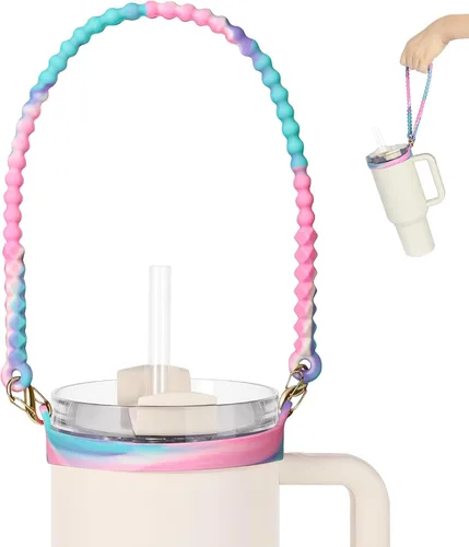 Miniatura 8 de Mango para botella de agua, soporte de silicona suave y duradero, eslinga, cordón, portador con correa, se adapta a la mayoría de botellas de agua