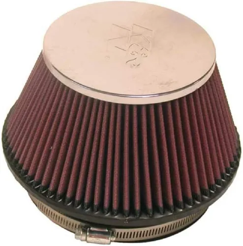 K&N Filtro de aire universal con abrazadera: Alto rendimiento, Premium, lavable, Reemplazo del filtro del motor: Diámetro de la brida: 6 pulgadas,