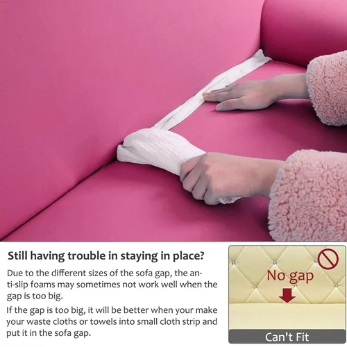 Miniatura 9 de uxcell Funda elástica para sofá, funda clásica sólida para sofás, sofá biplaza o sillón, muebles universales de poliéster elástico con una funda