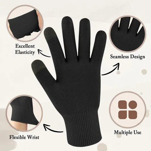Miniatura 6 de MIG4U Guantes de belleza hidratantes para pantalla táctil, guantes de dormir grandes para hombres, spa, manos secas, loción nocturna, protección UV