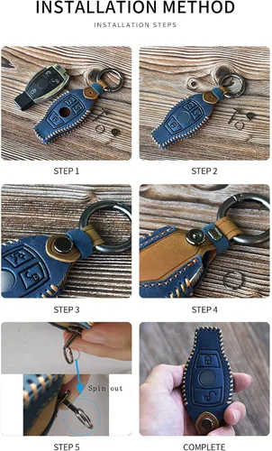 Miniatura 7 de SANRILY Funda inteligente para llave Volvo 2021 con control remoto sin llave de protección completa, Azul