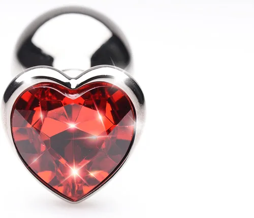 Miniatura 5 de Carmesí Atado Escarlata Corazón En Forma De Joya Anal Plug
