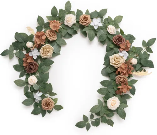 Miniatura 6 de Ling's Moment - Guirnalda de Flores Artificiales de 5 Pies de Borgoña, Guirnalda Floral de Rosa Marrón, Flores de Arco, Vid para Decoración de Fondo