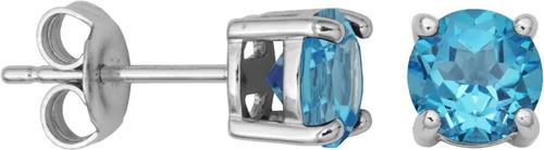 Miniatura 25 de Amazon Essentials Aretes redondos de plata de ley con piedra natal (anteriormente colección Amazon)