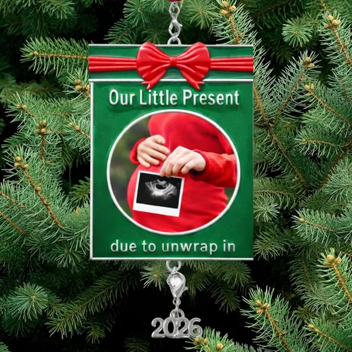Miniatura 6 de BANBERRY DESIGNS Sonogram Picture Ornament 2025 – Anuncio de embarazo – Adorno de Navidad – Regalo de nueva mamá – 3.5 pulgadas de alto – 1.75