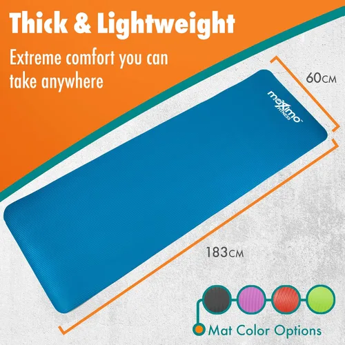 Miniatura 2 de Maximo Fitness Alfombrilla de ejercicio – 72.0 in x 23.6 in extra gruesa para pilates, gimnasio, estiramiento y esterilla de yoga para mujeres
