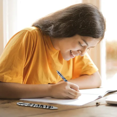 Miniatura 6 de WY WENYUAN Lindos bolígrafos con purpurina, bolígrafos de punta fina de escritura suave con tinta negra de secado rápido, bolígrafos estéticos