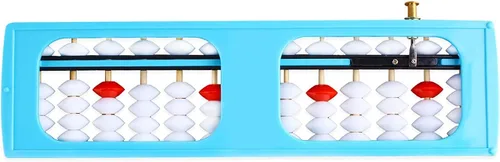 Miniatura 5 de Larcele Abaco de conteo aritmético de cuentas con botón de reinicio, columna SP-02 13 (azul 1)