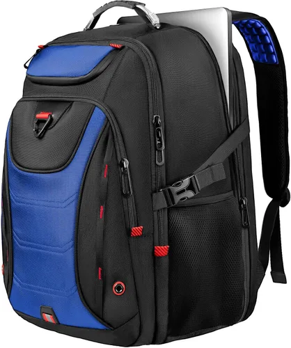 Miniatura 8 de Z-MGKISS Mochila de viaje extra grande de 55 L, mochila para laptop de 18.4 pulgadas para hombres, resistente al agua, aprobada por la TSA, bolsa