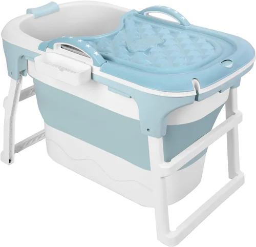 Miniatura 5 de Bañera plegable para adultos – Bañera portátil con cubierta térmica, aislamiento grueso y diseño plegable para espacios pequeños, uso en interiores