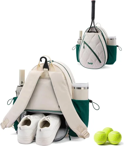 Miniatura 11 de Mochila de tenis Sucipi para mujeres y hombres, mochila para raquetas de tenis resistente al agua y lavable a máquina, bolsa deportiva ligera