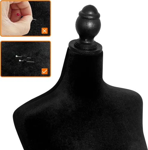 Miniatura 5 de Torso de maniquí femenino con soporte, talla grande 10-12 vestido de maniquí femenino forma 61-67 pulgadas altura ajustable, soporte de trípode