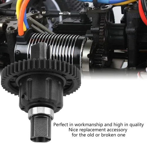 Miniatura 7 de VGEBY Bloqueo RC Center Diff, engranaje de nailon 48T de alto rendimiento, diferencial medio negro para entusiastas de la deriva de carreras RC a