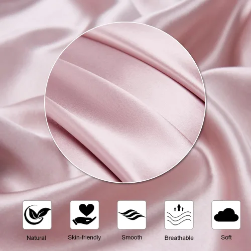 Miniatura 7 de Ravmix - Juego de 2 fundas de almohada de seda para cabello y piel con cremallera oculta, juego de 2 fundas de almohada de seda de morera 21Momme