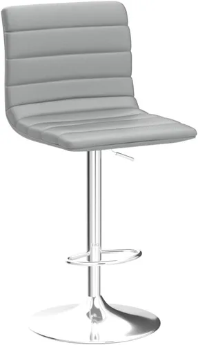 Miniatura 5 de NicBex Taburetes de bar giratorios modernos de piel sintética ajustables, taburetes de bar para isla de cocina, juego de 2, (color gris)