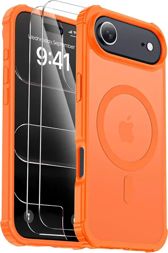 Miniatura 50 de Funda para iPhone Air [compatible con MagSafe] [2 protectores de pantalla] [prueba de caídas de grado militar] Funda magnética resistente