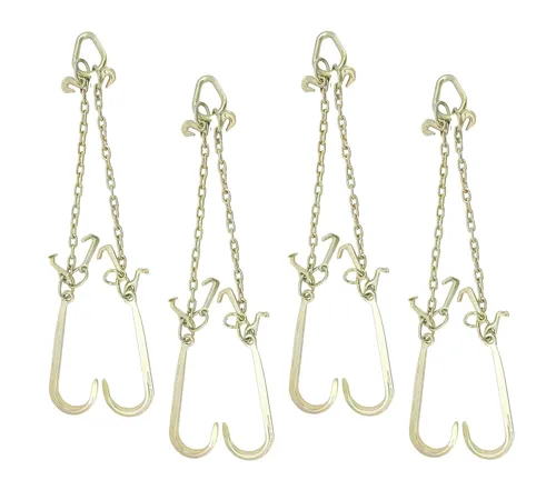 Miniatura 11 de Mytee Products Remolque de brida de cadena en V de grado 70 de pierna de 5/16 x 2 pies con gancho en J de vástago grande de 15 pulgadas, gancho T-J