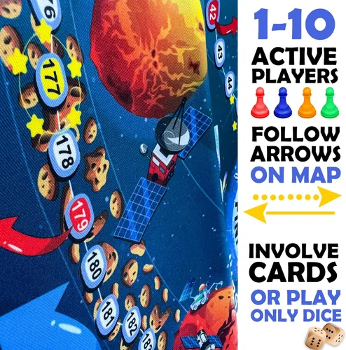 Miniatura 3 de QUOKKA Juego de Mesa Espacial para Niños de 8-12 años - Juego Familiar Educativo para Adolescentes y Adultos - 130 Tarjetas de Preguntas - Datos