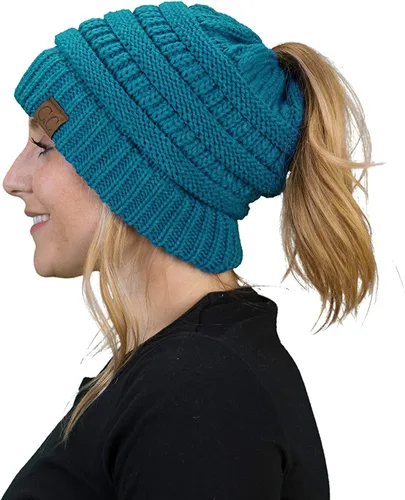 Miniatura 93 de Funky Junque - Gorro para mujer con ranura para cola de caballo