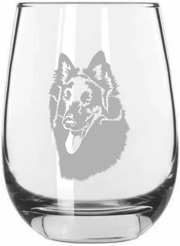 Miniatura 219 de Sakhalin Husky Dog - Copa de vino grabada personalizada de 15.25 onzas sin tallo