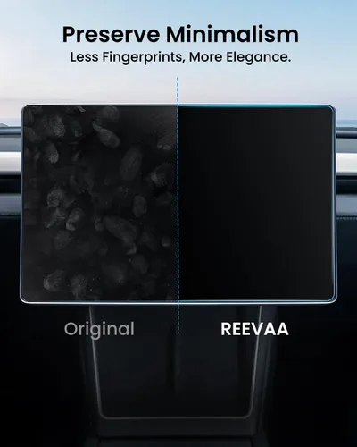 Miniatura 6 de REEVAA Protector de pantalla para Tesla Model Y Premium 2025, antirreflejos y sin huellas dactilares, vidrio templado aeroespacial 9H
