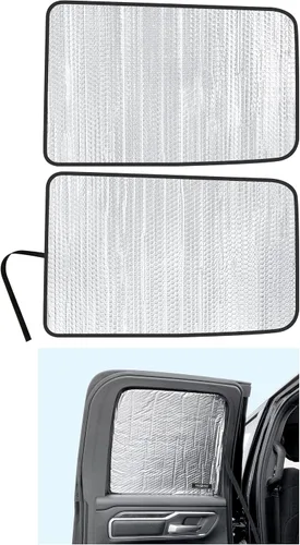 Miniatura 14 de YelloPro - Parasol para ventana lateral para asiento delantero (juego de 2) ajuste personalizado para Dodge RAM 1500 2019 2020 2021 2022 2023 2024