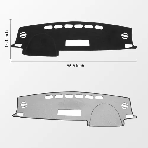 Miniatura 2 de KUST Cubierta negra para tablero de Toyota RAV4 2013-2018 para conducción con mano izquierda, antideslizante, cubierta de tablero de consola
