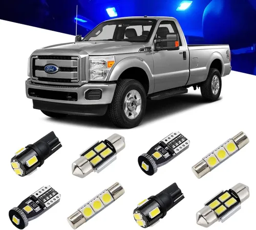 Kit de luces LED interiores azules para Ford F250 F350 F450 F550 F-Series Super Duty Trucks 1999-2016, paquete de bombillas LED interiores
