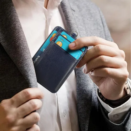 Miniatura 6 de Lavemi Slim RFID Blocking Card Holder Minimalist Leather Front Pocket Wallet for Women